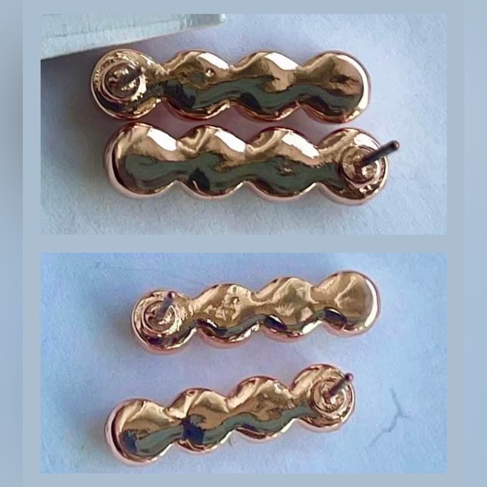 Swarovski crystal (NWT) rose gold plated pierced earrings jewelry - Picture 13 of 17